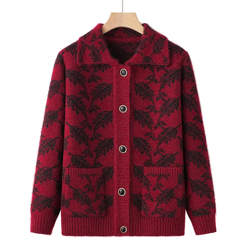 2026 New Middle Aged Elderly Mother Clothes Coat Lapel Collar Women Autumn Knitted Cardigan Sweater Female Knitwear Jacket Tops
2026 New Middle Aged Elderly Mother Clothes Coat Lapel Collar Women Autumn Knitted Cardigan Sweater Female Knitwear Jacket Tops