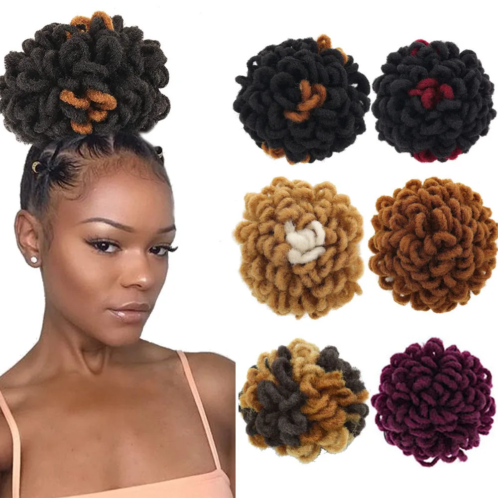 Synthetic Afro Puff Drawstring Ponytail Hair Bun Extensions for Black Women Curly Bun
Synthetic Afro Puff Drawstring Ponytail Hair Bun Extensions for Black Women Curly Bun