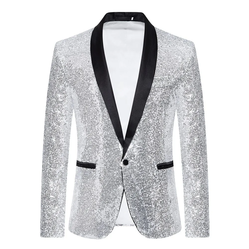Men's Spring and Autumn New Fashion Sequin Patchwork Suit Jacket, Men Casual Single Button Lapel Loose Spell Color Suit Jacket
Men's Spring and Autumn New Fashion Sequin Patchwork Suit Jacket, Men Casual Single Button Lapel Loose Spell Color Suit Jacket