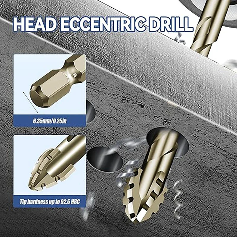 Carbide Drill Bit Eccentric Drill Bit DIY Projects Stable Drilling Tool Multi-Material Drill Bit Efficient Punching Drill
Carbide Drill Bit Eccentric Drill Bit DIY Projects Stable Drilling Tool Multi-Material Drill Bit Efficient Punching Drill