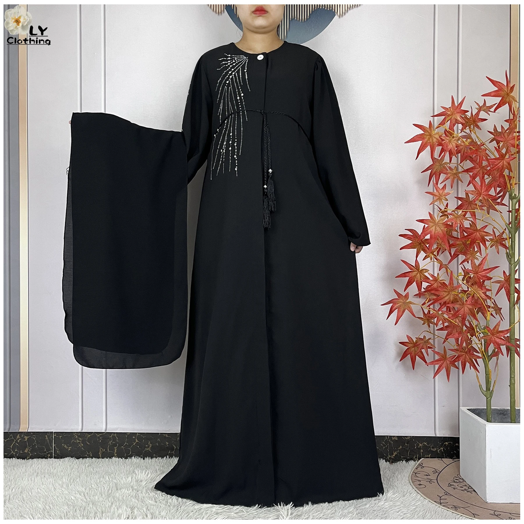 New Women Elegant Dress Chiffon Open Abaya Button Dubai Muslim Women Dress Fashion Cardigan Abaya Women Dress Islamic Clothing
New Women Elegant Dress Chiffon Open Abaya Button Dubai Muslim Women Dress Fashion Cardigan Abaya Women Dress Islamic Clothing