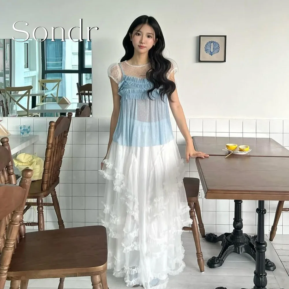 Sondr Customized Sky Blue A Line Korea Evening Dresses 2026 Tiered Ruffled Long Prom Dresses O Neck Lovely Photoshoot Dress Set
Sondr Customized Sky Blue A Line Korea Evening Dresses 2026 Tiered Ruffled Long Prom Dresses O Neck Lovely Photoshoot Dress Set