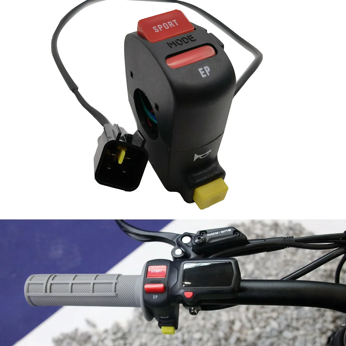 Motorcycle Horn Switch Buttons SPORT/EP Power Mode Selector Switch For Sur-Ron Surron Sur Ron Light Bee S X Off-Road Electric
Motorcycle Horn Switch Buttons SPORT/EP Power Mode Selector Switch For Sur-Ron Surron Sur Ron Light Bee S X Off-Road Electric