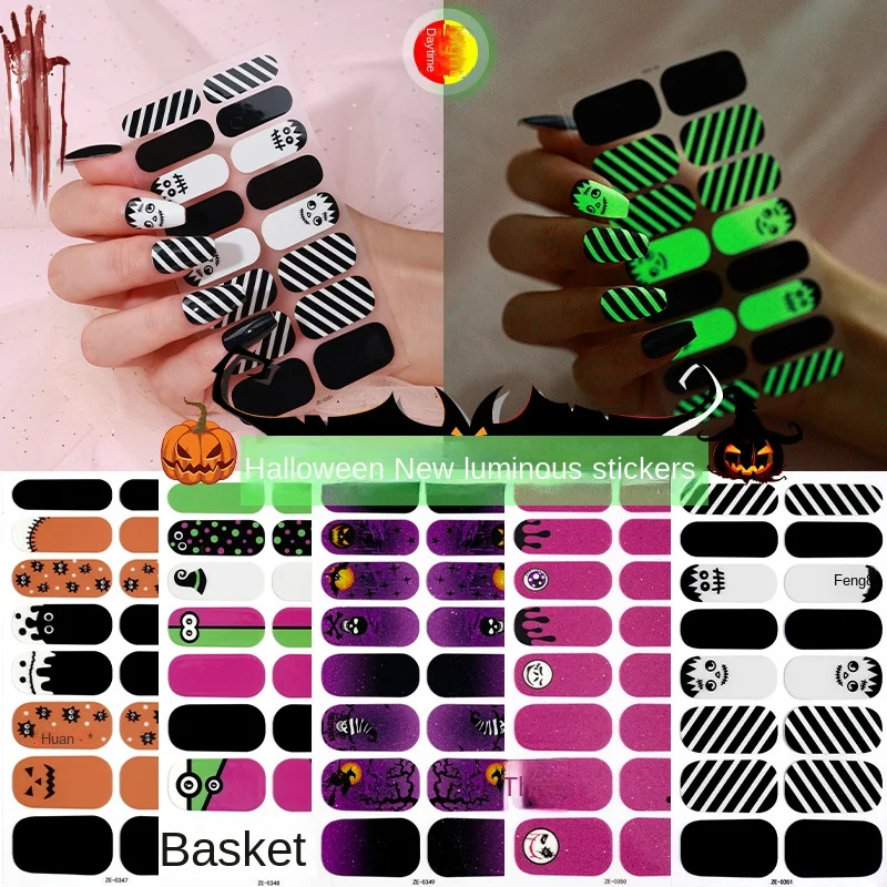 Halloween Stickers Nail Art supplies Black and White Nail material Luminous Nail Sticker Full Stickers low price pegatinas para
Halloween Stickers Nail Art supplies Black and White Nail material Luminous Nail Sticker Full Stickers low price pegatinas para