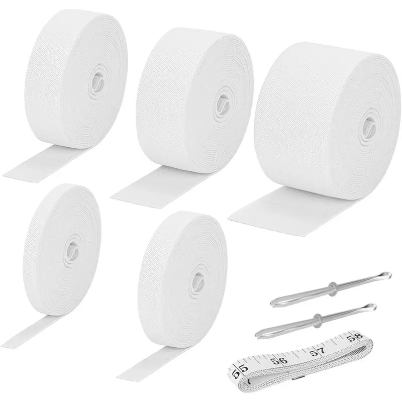 Эластичная лента ABDJ-White, 5 рулонов, для шитья, вязания, для поясов, брюк, платьев, одежды, рукоделия, DIY
Эластичная лента ABDJ-White, 5 рулонов, для шитья, вязания, для поясов, брюк, платьев, одежды, рукоделия, DIY