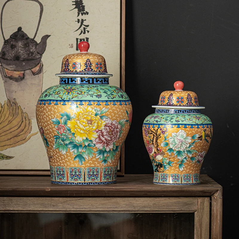 Enamel Floral Ceramic Jar Sealed Tea Large Capacity Storage Jars Container Decoration Ornaments
Enamel Floral Ceramic Jar Sealed Tea Large Capacity Storage Jars Container Decoration Ornaments