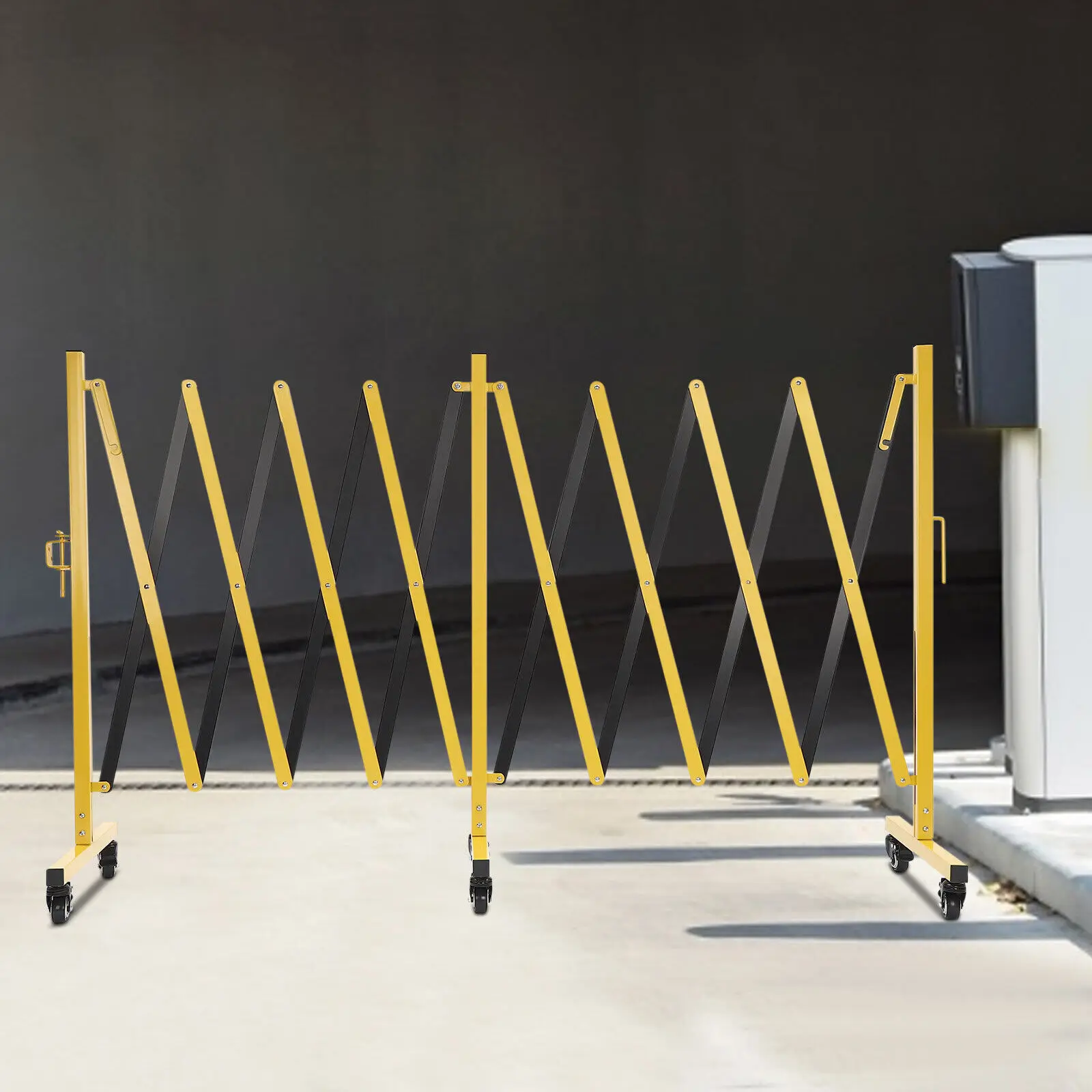Metal Mobile Expandable Barricade, with Wheels, Sturdy Foldable Mobile Barrier Gate, EXPAND UP 196in approximately
Metal Mobile Expandable Barricade, with Wheels, Sturdy Foldable Mobile Barrier Gate, EXPAND UP 196in approximately