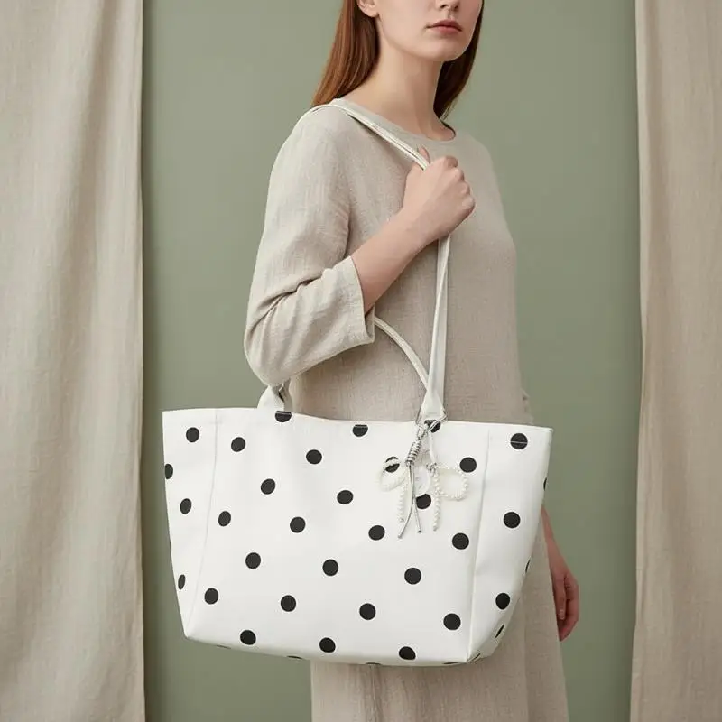 Fashion Canvas Tote Bag With Polka Dot Plaid Prints Large Capacity For School Shopping Daily Travel
Fashion Canvas Tote Bag With Polka Dot Plaid Prints Large Capacity For School Shopping Daily Travel