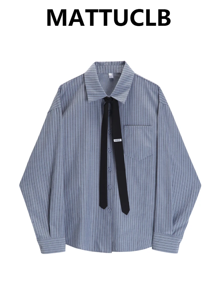 Осень-зима, рубашка с длинными рукавами в консервативном стиле и галстуком, полосатая блузка Harajuku, эстетические корейские топы 2000-х годов, японский Y2k Tomboy
Осень-зима, рубашка с длинными рукавами в консервативном стиле и галстуком, полосатая блузка Harajuku, эстетические корейские топы 2000-х годов, японский Y2k Tomboy