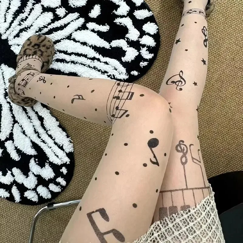 Plus Size Music Note Print Womens Pantyhose Sweet Cool Thin High Elastic Socks Lolita Jk Tights Hosiery Music Festival Stockings
Plus Size Music Note Print Womens Pantyhose Sweet Cool Thin High Elastic Socks Lolita Jk Tights Hosiery Music Festival Stockings