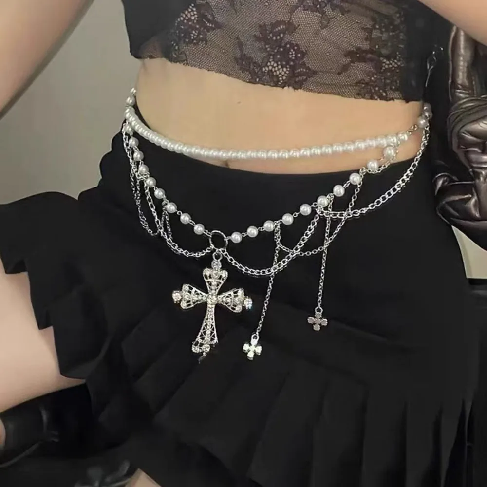 Alloy Cross Black Chain Belt Acrylic Beads Adjustable Y2K Silver Waist Chain Gothicism Retro Crystal Tassel Waistband Party
Alloy Cross Black Chain Belt Acrylic Beads Adjustable Y2K Silver Waist Chain Gothicism Retro Crystal Tassel Waistband Party