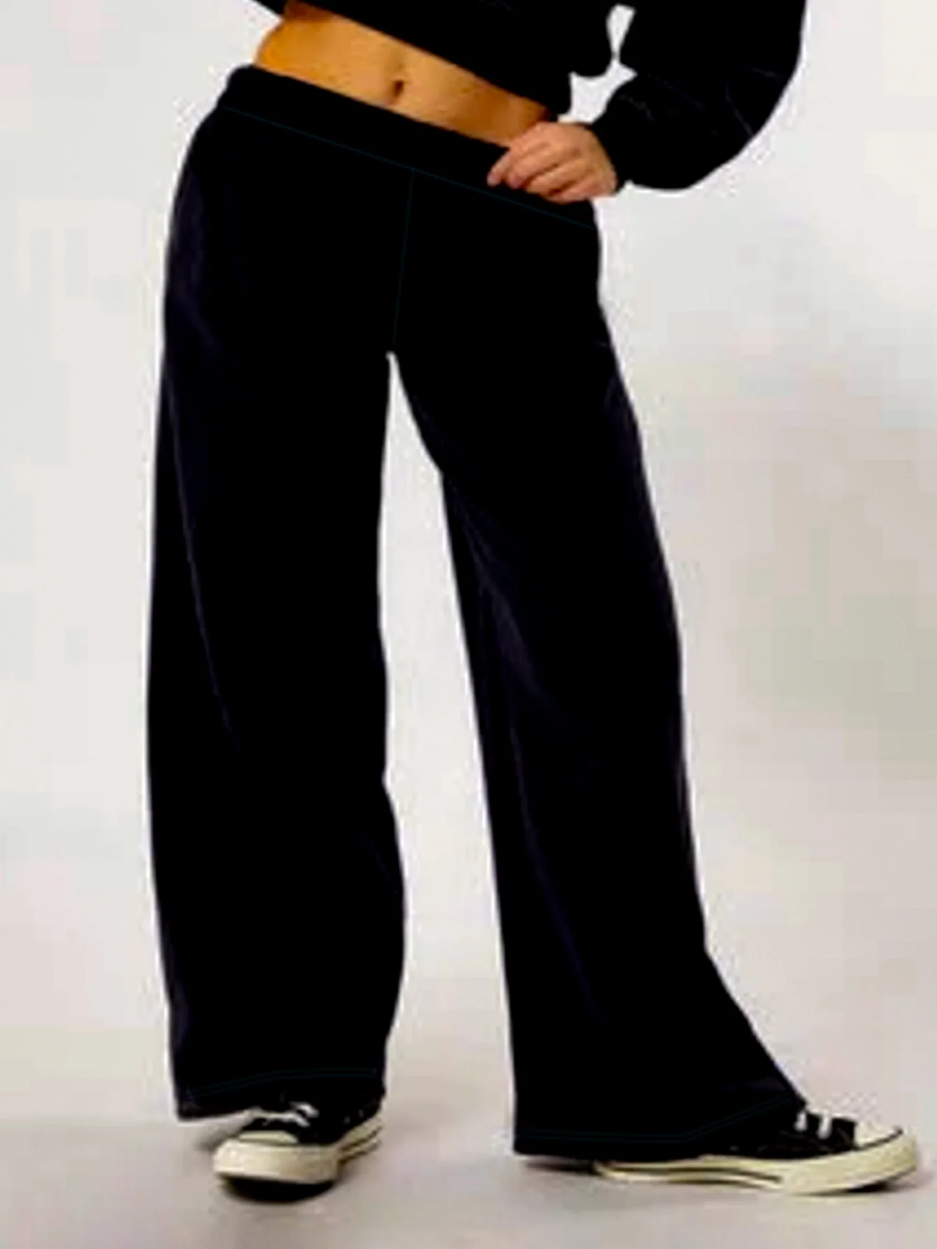 2026 Casual Trendy Wide Leg Pants Women Solid Black Regular Waist Comfortable Slimming Office Daily Trousers
2026 Casual Trendy Wide Leg Pants Women Solid Black Regular Waist Comfortable Slimming Office Daily Trousers