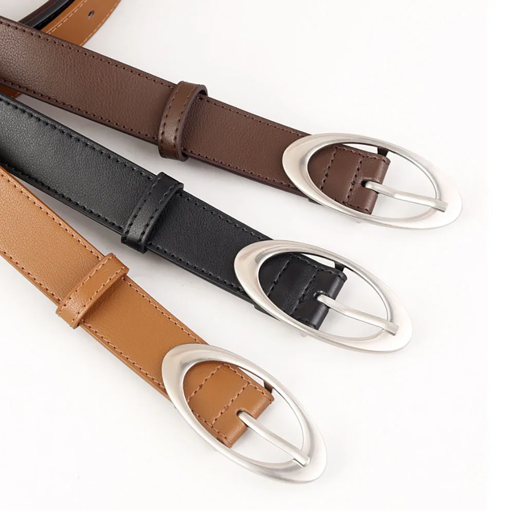 New Design Genuine Leather Belt Silver Pin Buckle Belts for Women High Quality Female Waistband for Jeans Dress Belt
New Design Genuine Leather Belt Silver Pin Buckle Belts for Women High Quality Female Waistband for Jeans Dress Belt