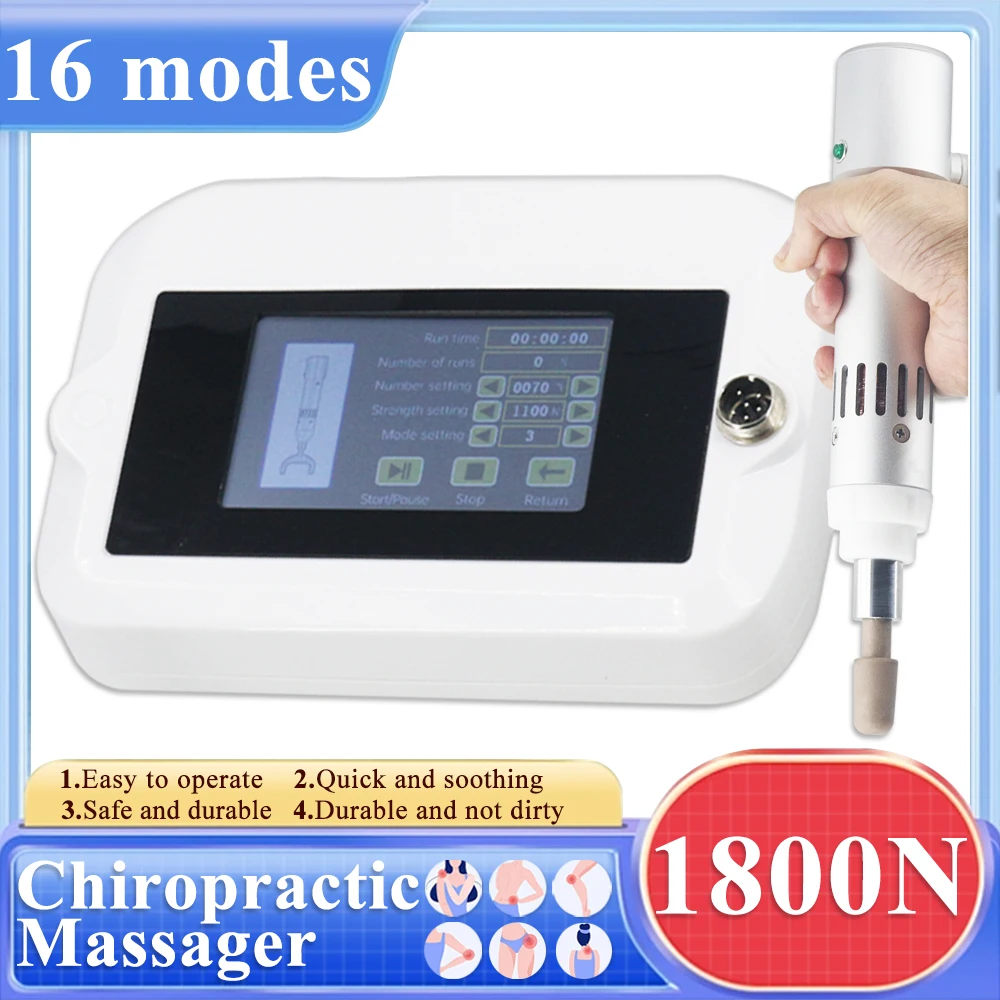 Инструмент для регулировки хиропрактики, пистолет для коррекции позвоночника, 10 головок, регулируемая прочность, лечение позвоночника, новый массажер с сенсорным экраном 1800N
Инструмент для регулировки хиропрактики, пистолет для коррекции позвоночника, 10 головок, регулируемая прочность, лечение позвоночника, новый массажер с сенсорным экраном 1800N