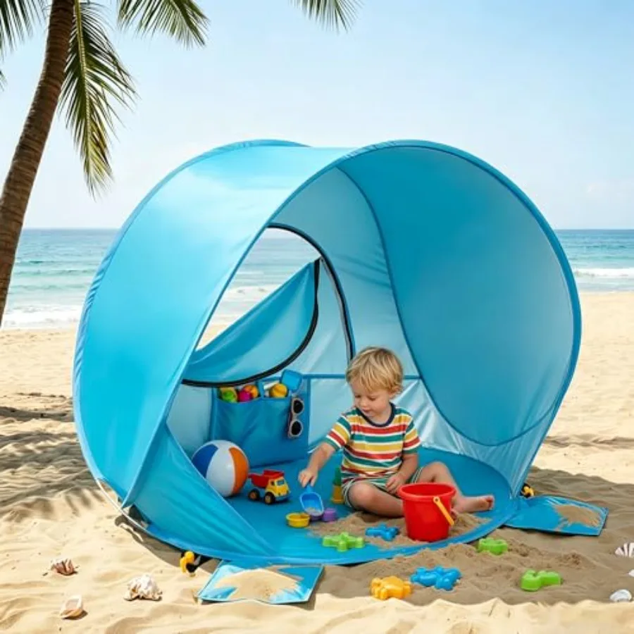 Baby Beach Tent Pop Up Baby Tent with UV Protection - Portabe Infant Shade Canopy, Must-Have Beach Baby Essentias Bue, 32.7" x
Baby Beach Tent Pop Up Baby Tent with UV Protection - Portabe Infant Shade Canopy, Must-Have Beach Baby Essentias Bue, 32.7" x