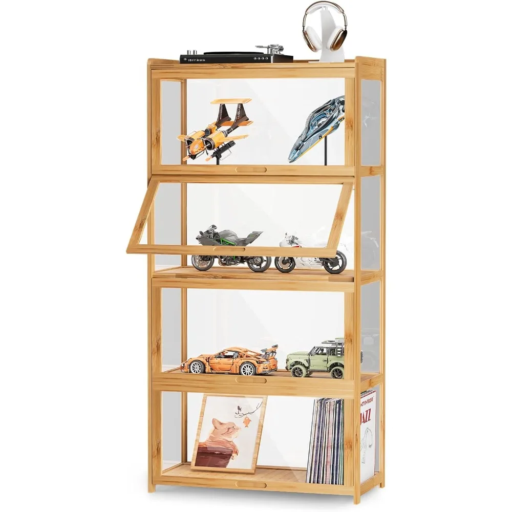 4 Tier Acrylic Display Cabinet with Door, Free Standing Clear Display Shelf Case Rack, Curio Cabinet Bookcase 27.5"(L) x 13.5"(
4 Tier Acrylic Display Cabinet with Door, Free Standing Clear Display Shelf Case Rack, Curio Cabinet Bookcase 27.5"(L) x 13.5"(