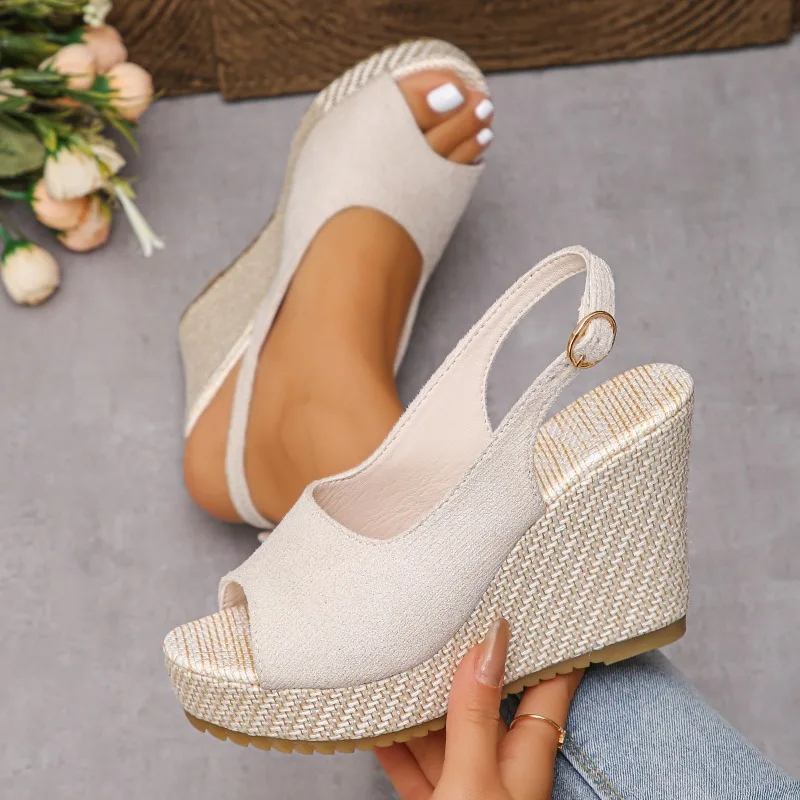 Women's Fashion Open Toe Sandals Summer Breathable Comfortable Retro Women Wedges Super High Heels Sandals Zapatos De Mujer
Women's Fashion Open Toe Sandals Summer Breathable Comfortable Retro Women Wedges Super High Heels Sandals Zapatos De Mujer