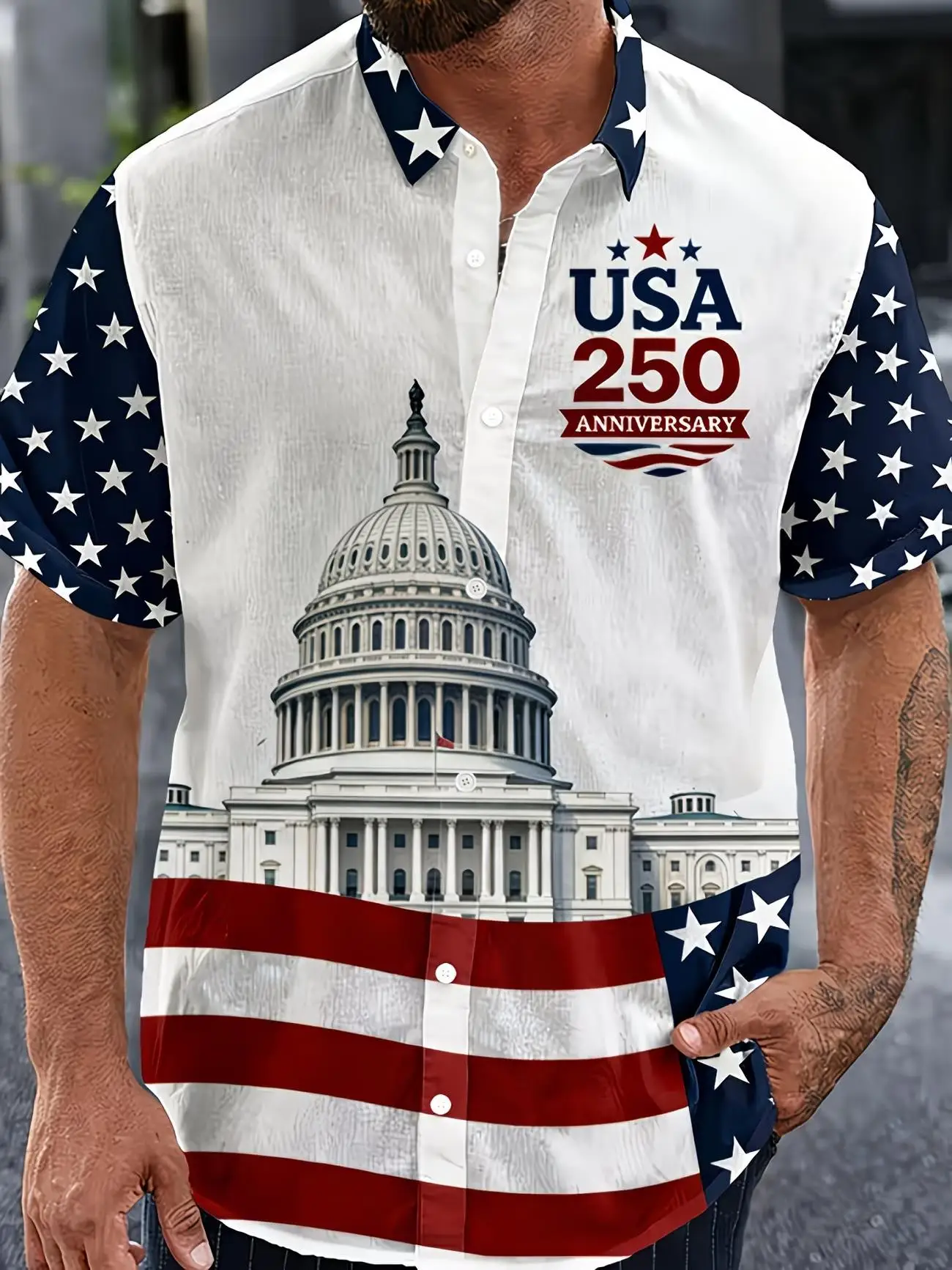Mens 1776 2026 250 Years Of Freedom US Independence Eagle Print Short Sleeve Button Down Hawaiian Shirt
Mens 1776 2026 250 Years Of Freedom US Independence Eagle Print Short Sleeve Button Down Hawaiian Shirt