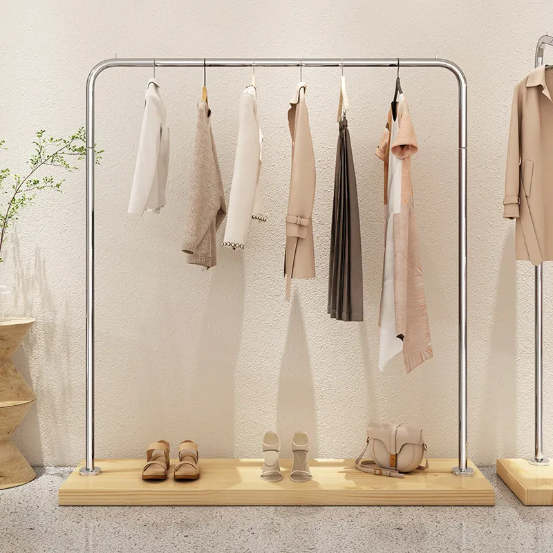Clothing store Solid wood Zhongdao floor-to-ceiling women's clothing store hanger floor pole hanging clothes rack
Clothing store Solid wood Zhongdao floor-to-ceiling women's clothing store hanger floor pole hanging clothes rack