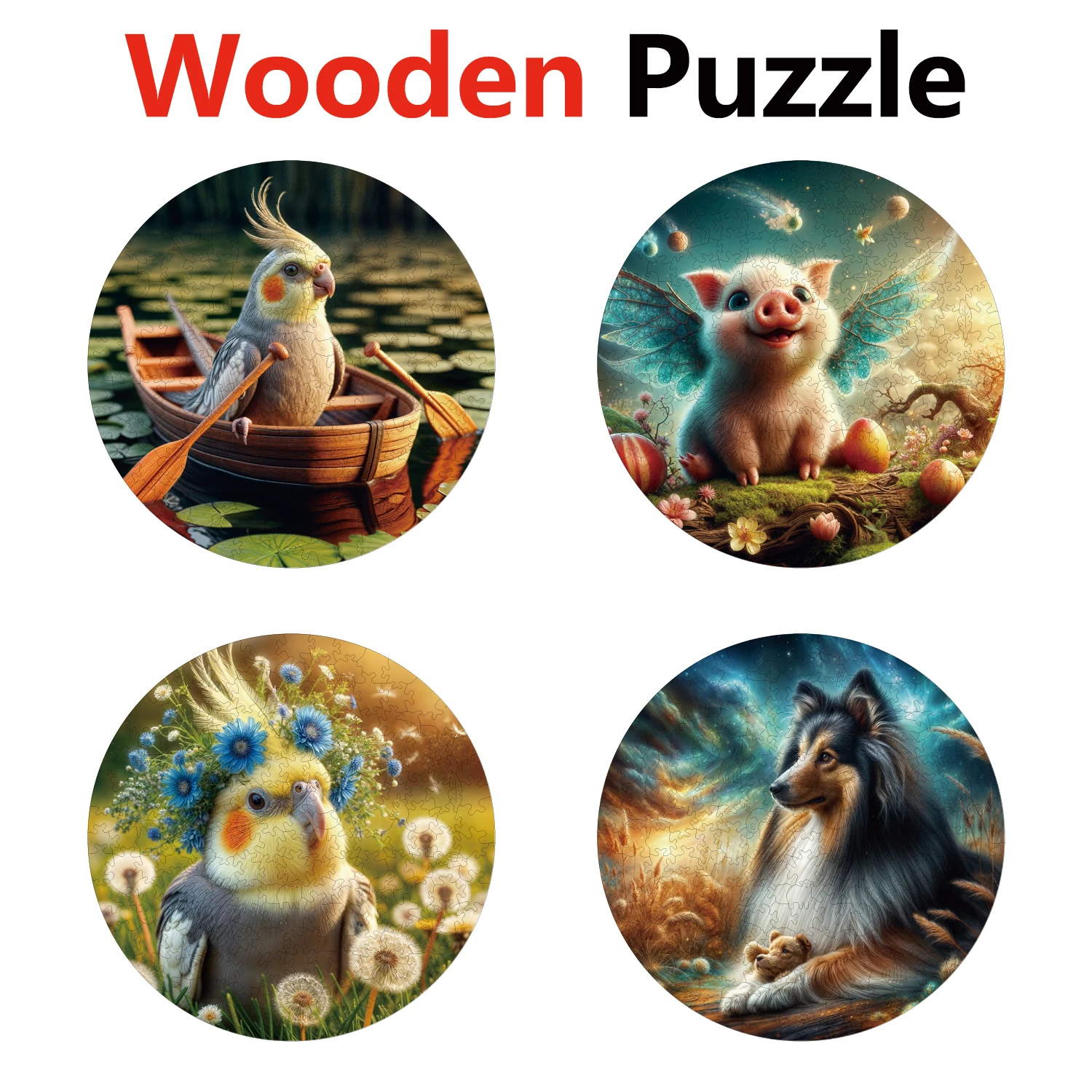 Parrot Pig Wolf Animal Puzzles High Quality Jigsaw Puzzle Wooden Puzzle Best Christmas Gift 
Parrot Pig Wolf Animal Puzzles High Quality Jigsaw Puzzle Wooden Puzzle Best Christmas Gift