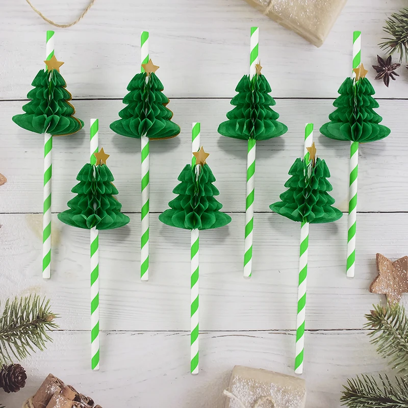 10Pcs 3D Christmas Tree Paper Straws Christmas New Year Holiday Party Decoration Supplies Juice Drinking Straws
10Pcs 3D Christmas Tree Paper Straws Christmas New Year Holiday Party Decoration Supplies Juice Drinking Straws