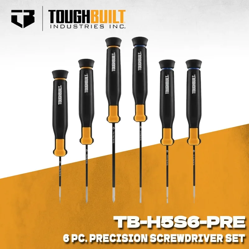 Набор прецизионных отверток TOUGHBUILT TB-H5S6-PRE из 6 предметов с сумкой для хранения, удобным захватом и высоким крутящим моментом, ручные инструменты для ремонта
Набор прецизионных отверток TOUGHBUILT TB-H5S6-PRE из 6 предметов с сумкой для хранения, удобным захватом и высоким крутящим моментом, ручные инструменты для ремонта