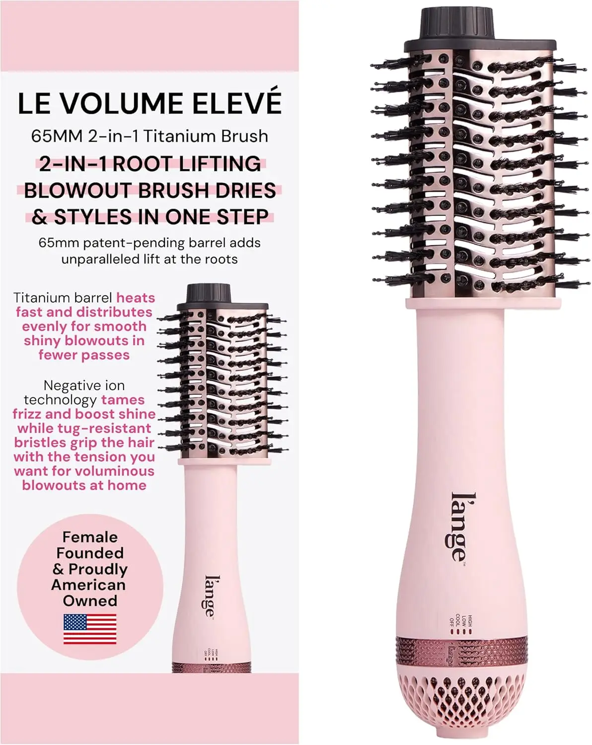 65mm Titanium Brush Dryer: 2-in-1 Styling, Teardrop Barrel, Ionic Tech for Frizz-Free Hair
65mm Titanium Brush Dryer: 2-in-1 Styling, Teardrop Barrel, Ionic Tech for Frizz-Free Hair