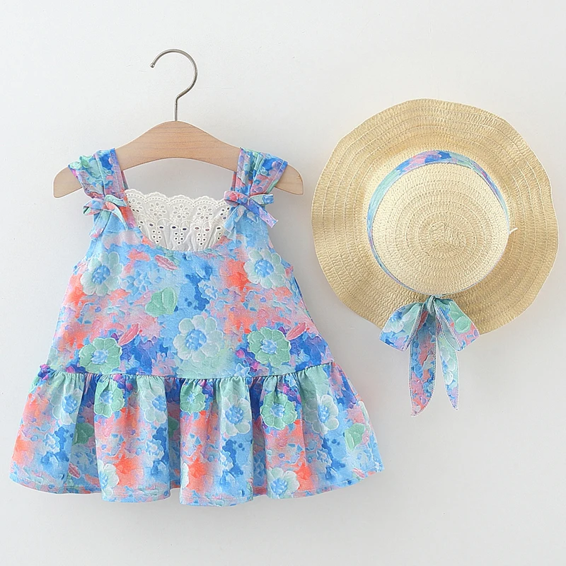 2Piece Set Summer Baby Clothes Girl Korean Fashion Flowers Oil Painting Style Sleeveless Toddler Dress+Sunhat Kids Dresses BC355
2Piece Set Summer Baby Clothes Girl Korean Fashion Flowers Oil Painting Style Sleeveless Toddler Dress+Sunhat Kids Dresses BC355