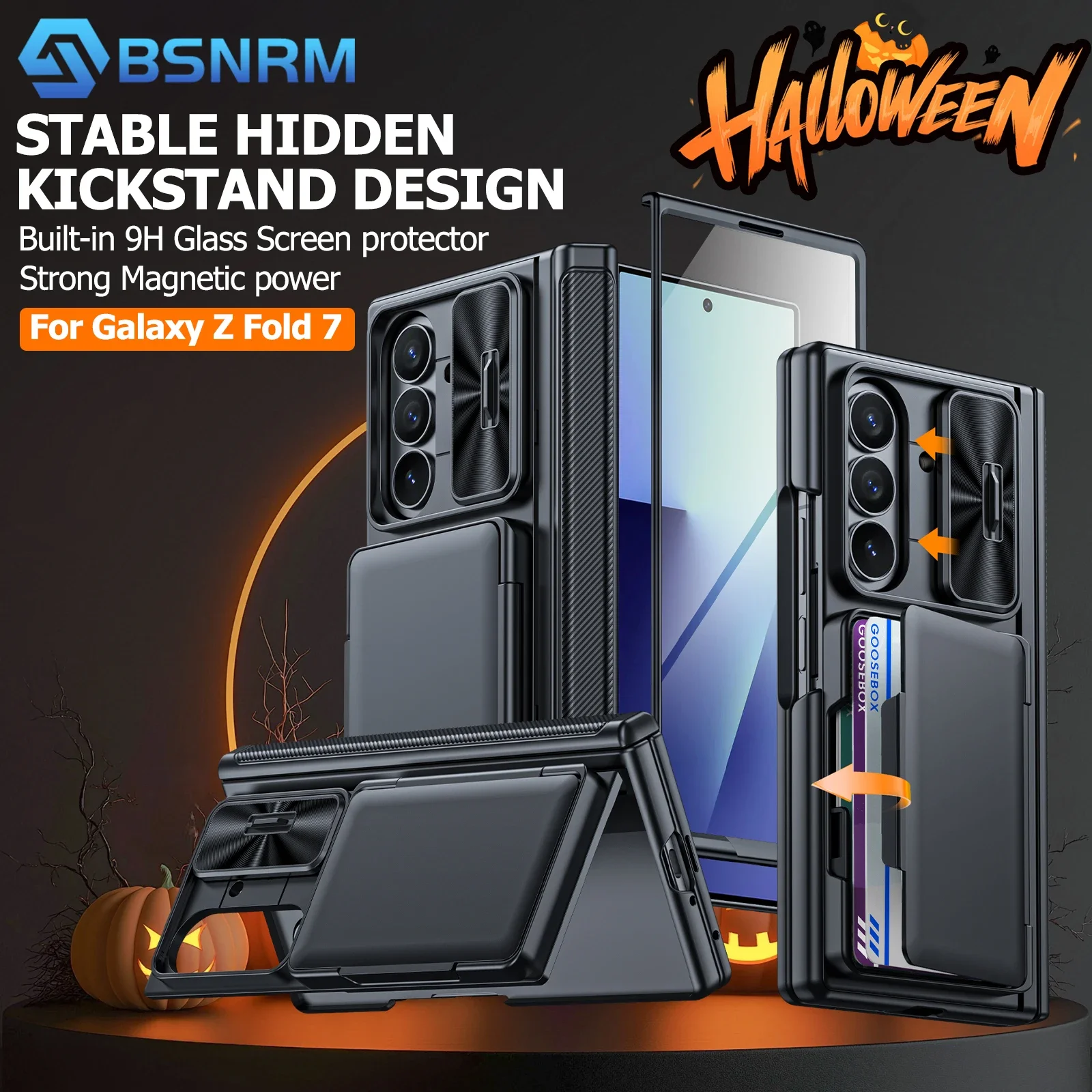 Подарки на Хэллоуин, держатель RFID-карты, с кронштейном, защита петли, крышка камеры, противоударный чехол для Samsung Z Fold 7-черный
Подарки на Хэллоуин, держатель RFID-карты, с кронштейном, защита петли, крышка камеры, противоударный чехол для Samsung Z Fold 7-черный