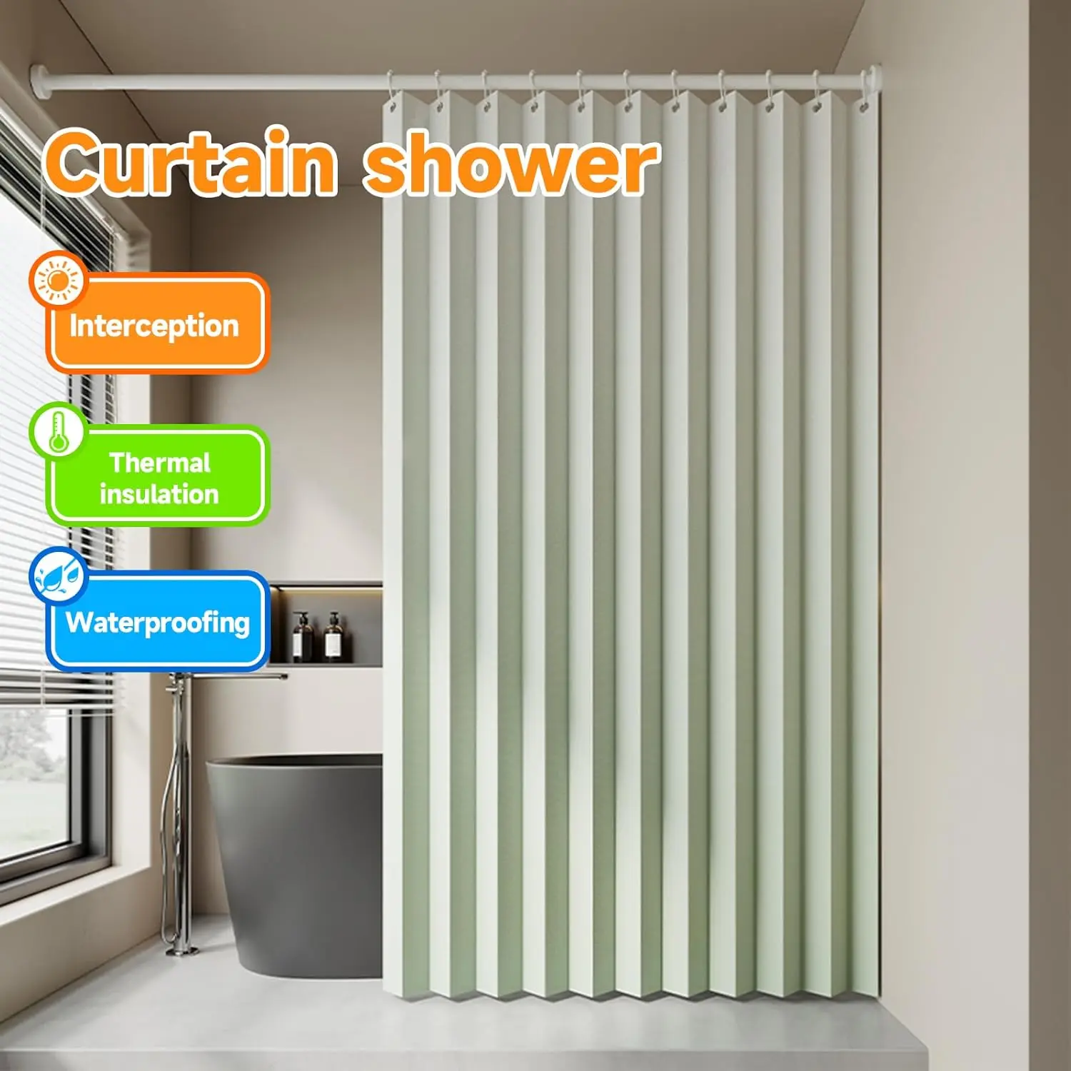 Digital Print Foldable Shower Curtain - Waterproof No-Drill Bathroom Partition, Room Divider for Toilet & Bathroom
Digital Print Foldable Shower Curtain - Waterproof No-Drill Bathroom Partition, Room Divider for Toilet & Bathroom