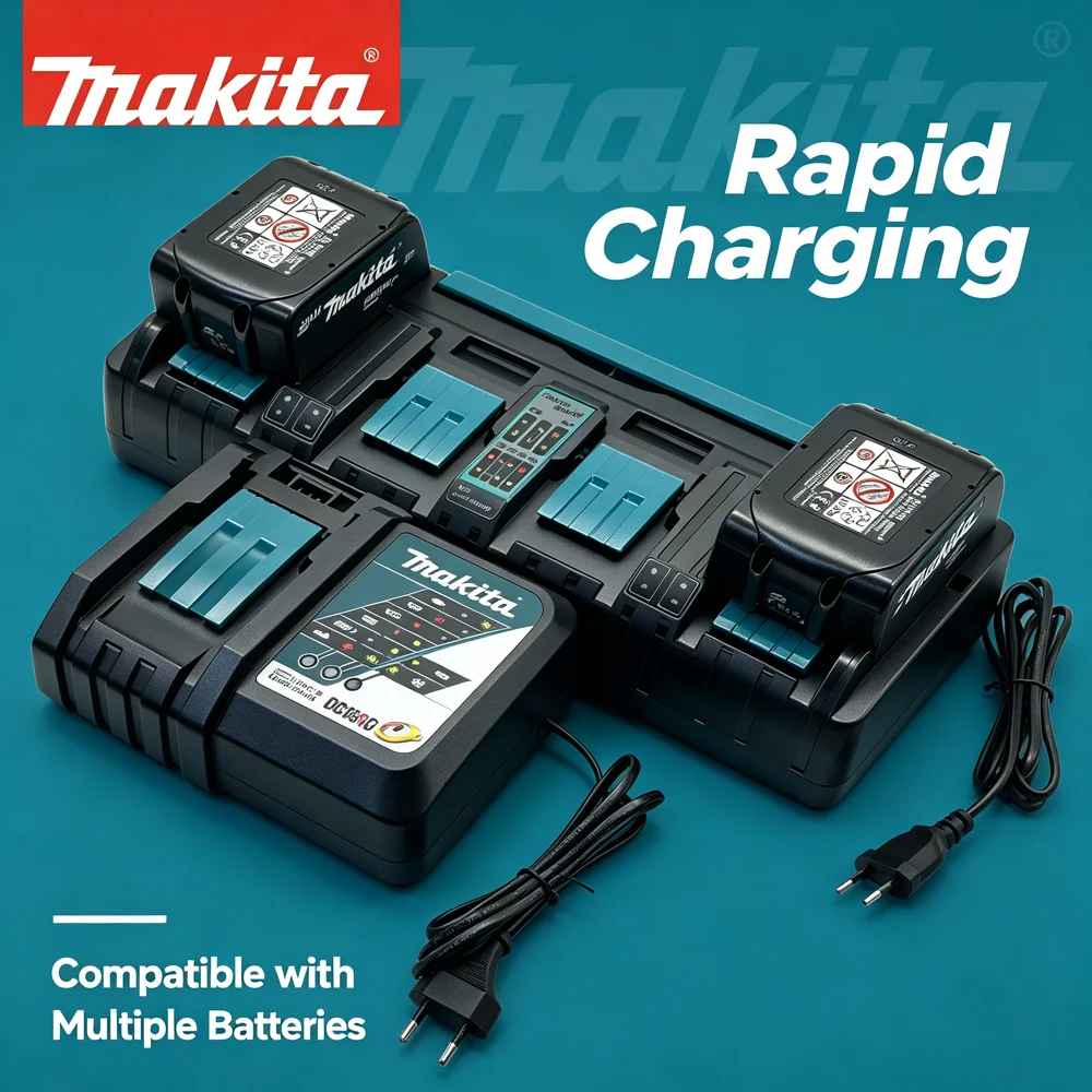 Makita DC18SF 4 Ports Rapid Charger 14.4V-18V Li-ion Ni-Mh Smart Battery Charger For All Makita 18V Cordless Power Tools Battery
Makita DC18SF 4 Ports Rapid Charger 14.4V-18V Li-ion Ni-Mh Smart Battery Charger For All Makita 18V Cordless Power Tools Battery
