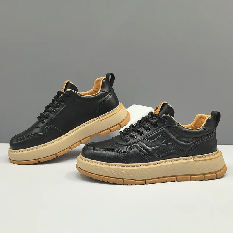 New Fashion Autumn Winter Men's Board Trendy Top Layer Cowhide Shoes Men's Thick Casual Shoes Leather Suede Loafers Men Sneakers
New Fashion Autumn Winter Men's Board Trendy Top Layer Cowhide Shoes Men's Thick Casual Shoes Leather Suede Loafers Men Sneakers