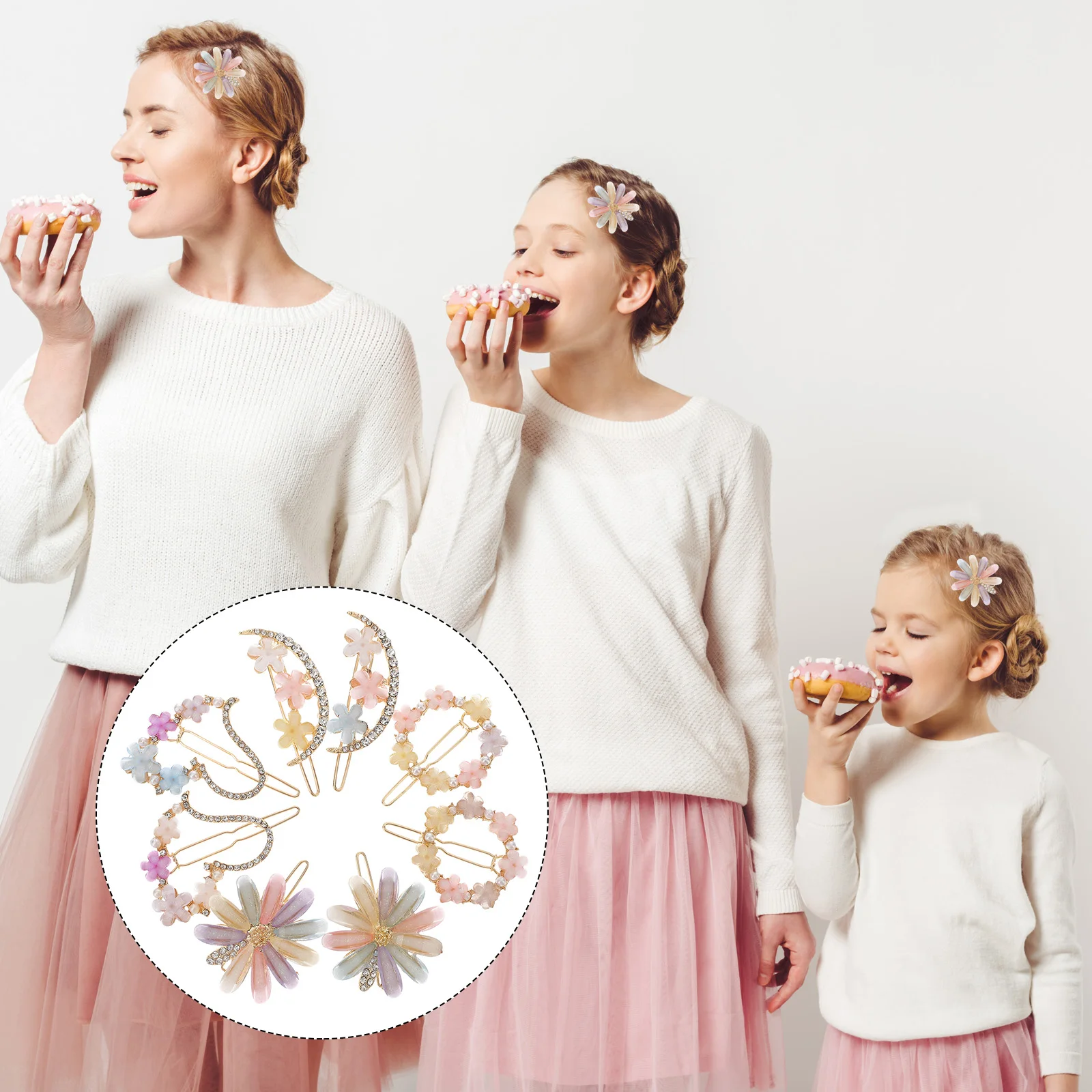 8pcs Floral Hair Clips for Girls Women Flower Hairpins Decorative Accessories Heart Crystal Mini Hair Barrette Party Christmas
8pcs Floral Hair Clips for Girls Women Flower Hairpins Decorative Accessories Heart Crystal Mini Hair Barrette Party Christmas