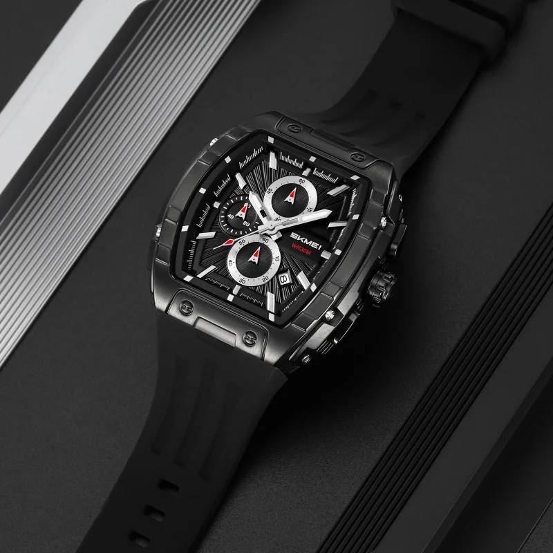 SKMEI New Trendy Barrel-Shaped Men's Watch with Small Three Hands, Waterproof Men's Quartz Watch
SKMEI New Trendy Barrel-Shaped Men's Watch with Small Three Hands, Waterproof Men's Quartz Watch