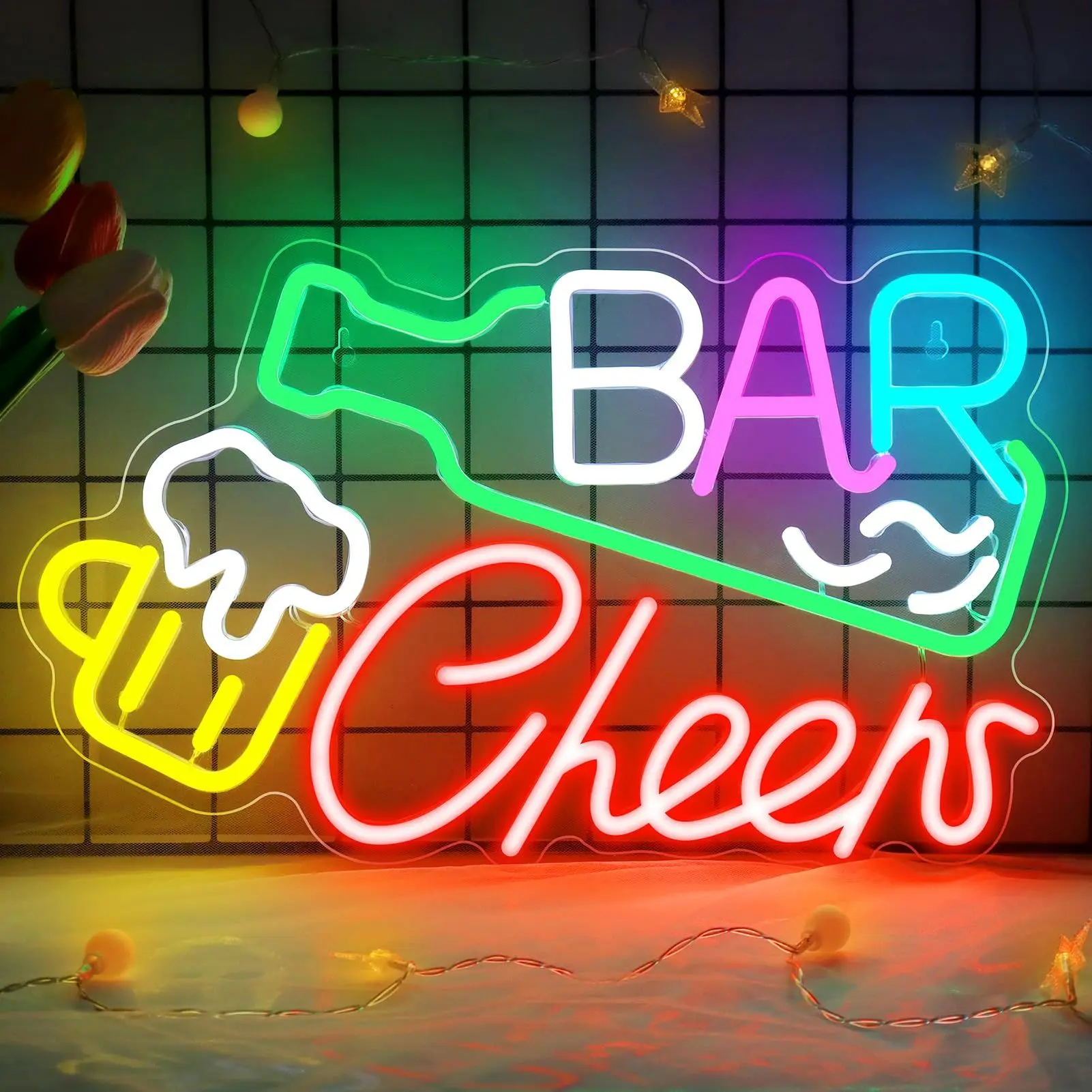 Bar neon for wall decoration, suitable for men's lounge, USB powered with dimmer switch, suitable for club party gifts.
Bar neon for wall decoration, suitable for men's lounge, USB powered with dimmer switch, suitable for club party gifts.