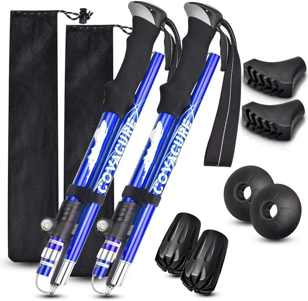 Collapsible Trekking Poles with Quick Lock, Aluminum Alloy 7075, Ultralight for Hiking Camping Backpacking
Collapsible Trekking Poles with Quick Lock, Aluminum Alloy 7075, Ultralight for Hiking Camping Backpacking