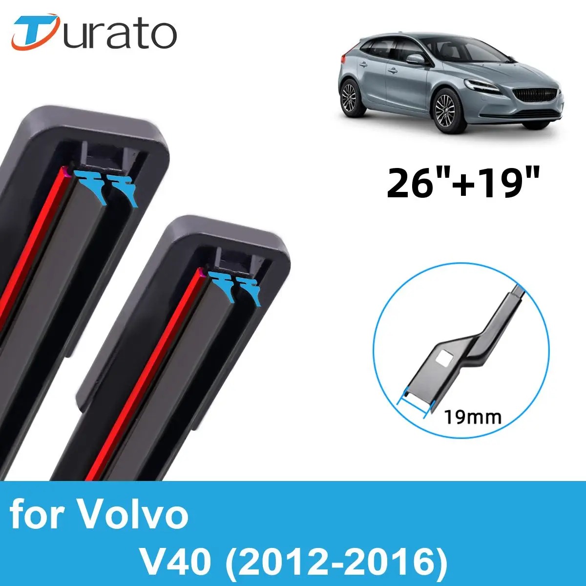 2PCS Car Wiper Blades for 2012-2016 Volvo V40 Front Windscreen Windshield Double Rubber Car Accessories 2012 2013 2014 2015 2016
2PCS Car Wiper Blades for 2012-2016 Volvo V40 Front Windscreen Windshield Double Rubber Car Accessories 2012 2013 2014 2015 2016