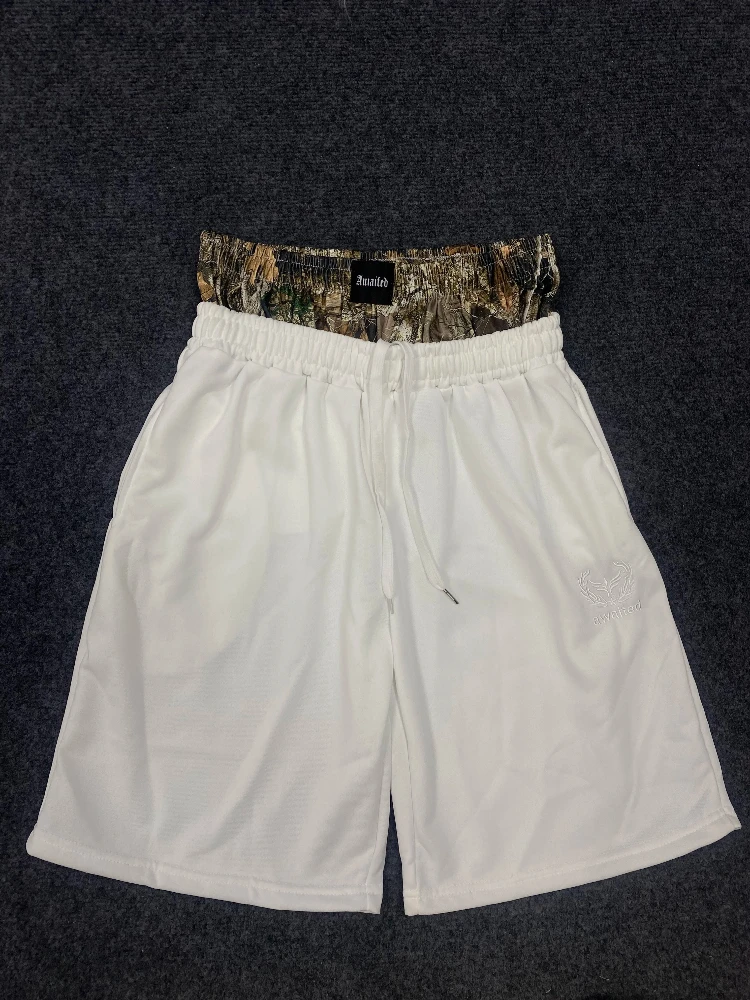 Street style hip-hop double pants with high waisted fashionable shorts and summer drawstring pants pockets
Street style hip-hop double pants with high waisted fashionable shorts and summer drawstring pants pockets