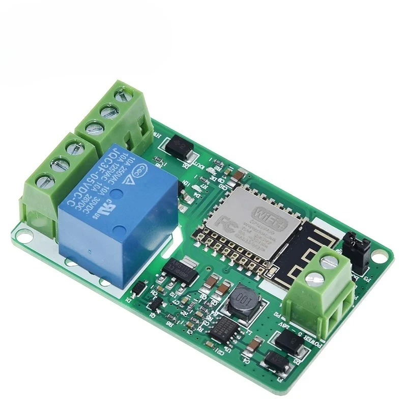 Модуль ESP8266 ESP-12F, 1-канальный релейный шилд с защитой от перегрузки по току, Wi-Fi релейный модуль 10А, DC 7-30В
Модуль ESP8266 ESP-12F, 1-канальный релейный шилд с защитой от перегрузки по току, Wi-Fi релейный модуль 10А, DC 7-30В