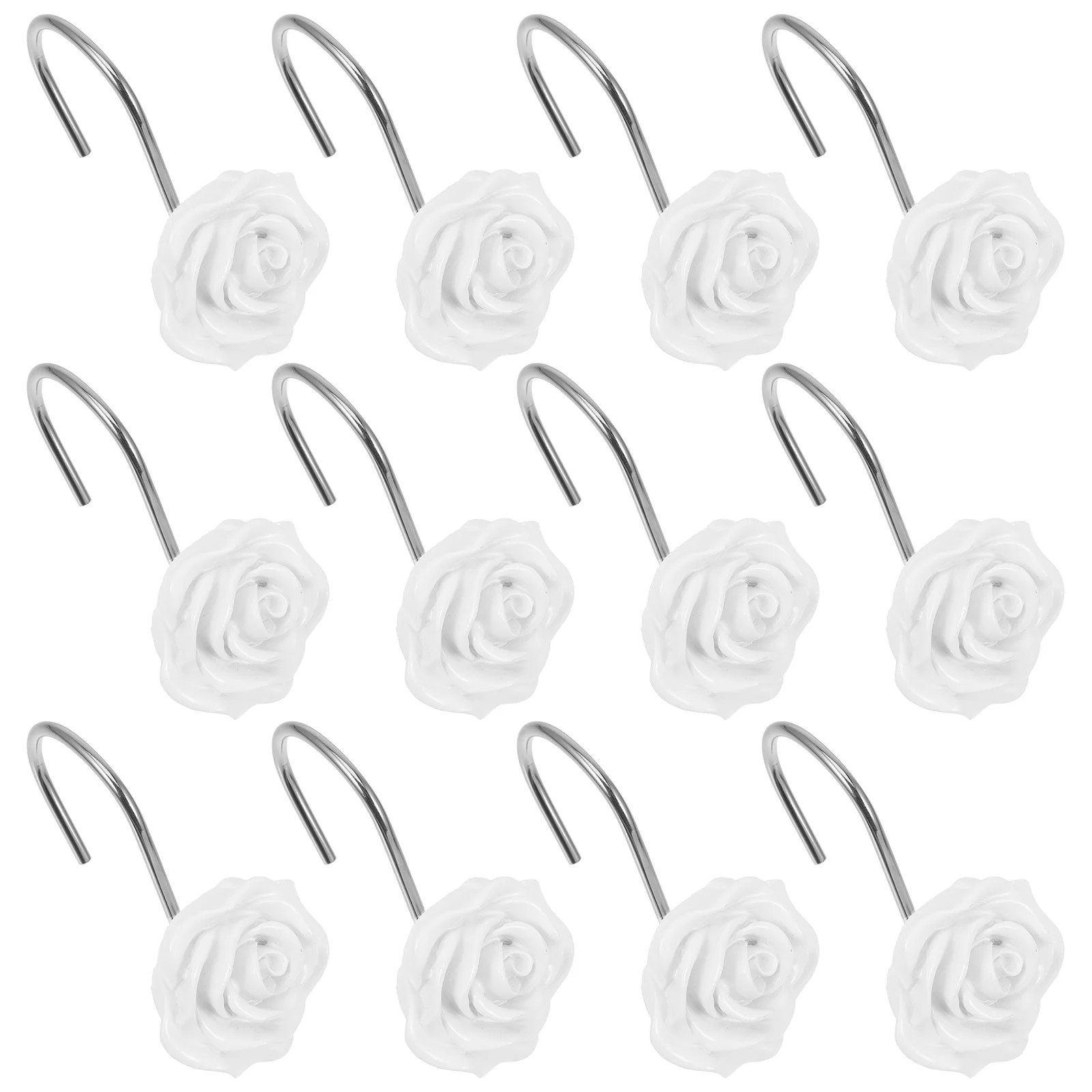 12Pcs Cute Rose Shower Curtain Hangers Reliable Resin Material Unique Shape Prevent Falling Off Rose Curtain Hook
12Pcs Cute Rose Shower Curtain Hangers Reliable Resin Material Unique Shape Prevent Falling Off Rose Curtain Hook