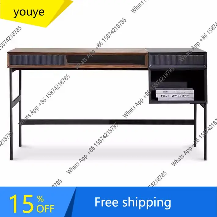 N65 Nordic modern study home solid wood computer desk Italian minimalist black walnut desk
N65 Nordic modern study home solid wood computer desk Italian minimalist black walnut desk