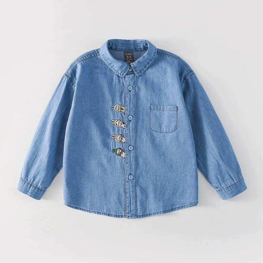 2026 Spring Kids Denim Shirt Cartoon Rabbit Embroidery Boys Girls Pure Cotton Long Sleeve Lapel Top Toddler Casual Jeans Blouse
2026 Spring Kids Denim Shirt Cartoon Rabbit Embroidery Boys Girls Pure Cotton Long Sleeve Lapel Top Toddler Casual Jeans Blouse