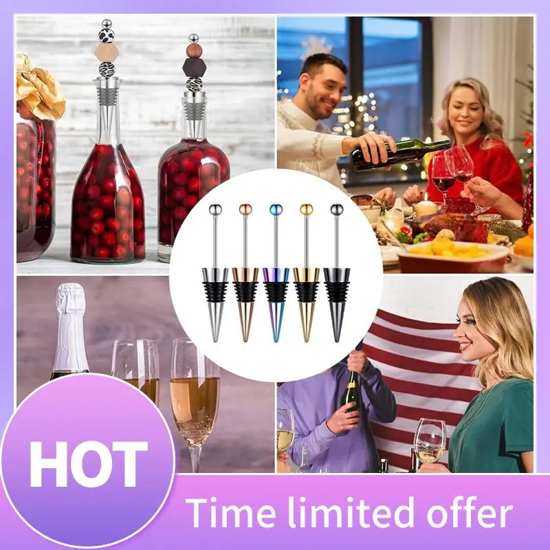 B69C 25Pcs Beadable Wine Stoppers For Wine Bottles Decorative Beaded Wine Bottle Stopper Alloy Wine Saver Reusable Easy Install
B69C 25Pcs Beadable Wine Stoppers For Wine Bottles Decorative Beaded Wine Bottle Stopper Alloy Wine Saver Reusable Easy Install