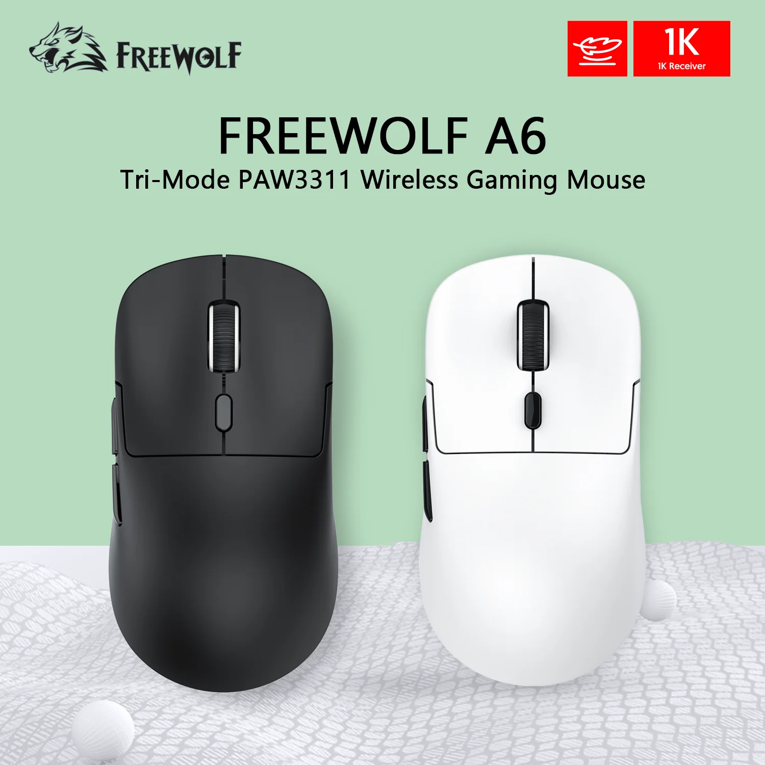 Легкая беспроводная игровая мышь Freewolf A6 59g PAW3311, 24000 точек на дюйм, RGB, трехрежимная, Bluetooth, эргономичная, для ПК, ноутбука, FPS
Легкая беспроводная игровая мышь Freewolf A6 59g PAW3311, 24000 точек на дюйм, RGB, трехрежимная, Bluetooth, эргономичная, для ПК, ноутбука, FPS