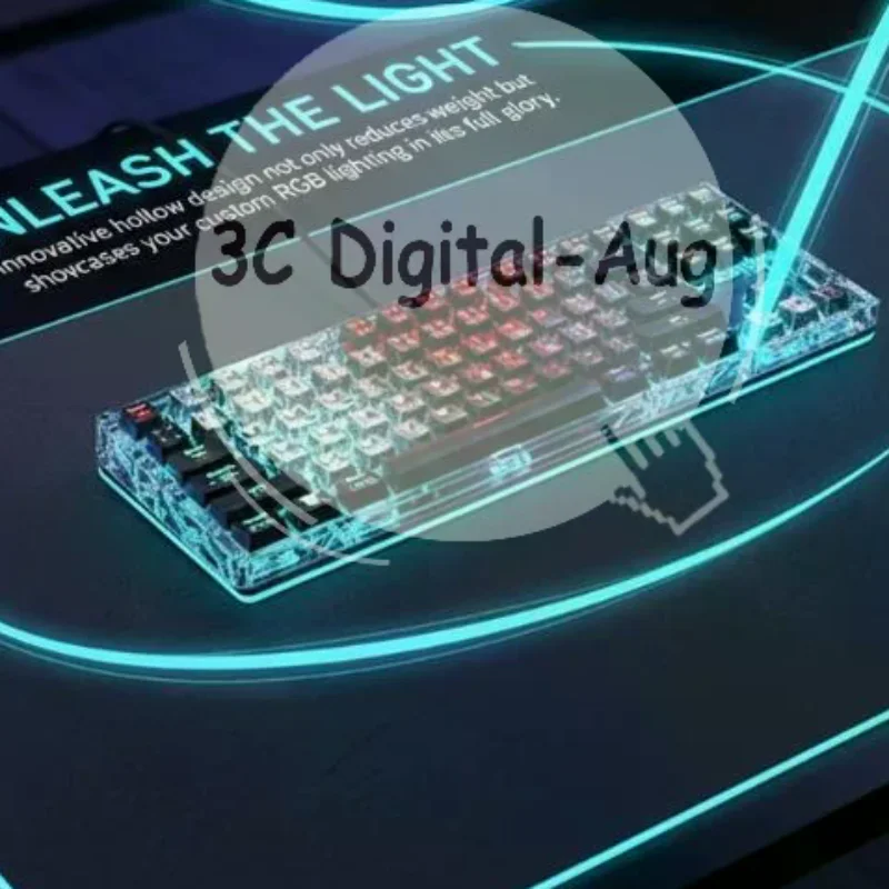 GH60 Clear Acrylic Hollow Shell Custom Keyboard Case For DIY Mechanical Keyboard Layout Easy Assembly