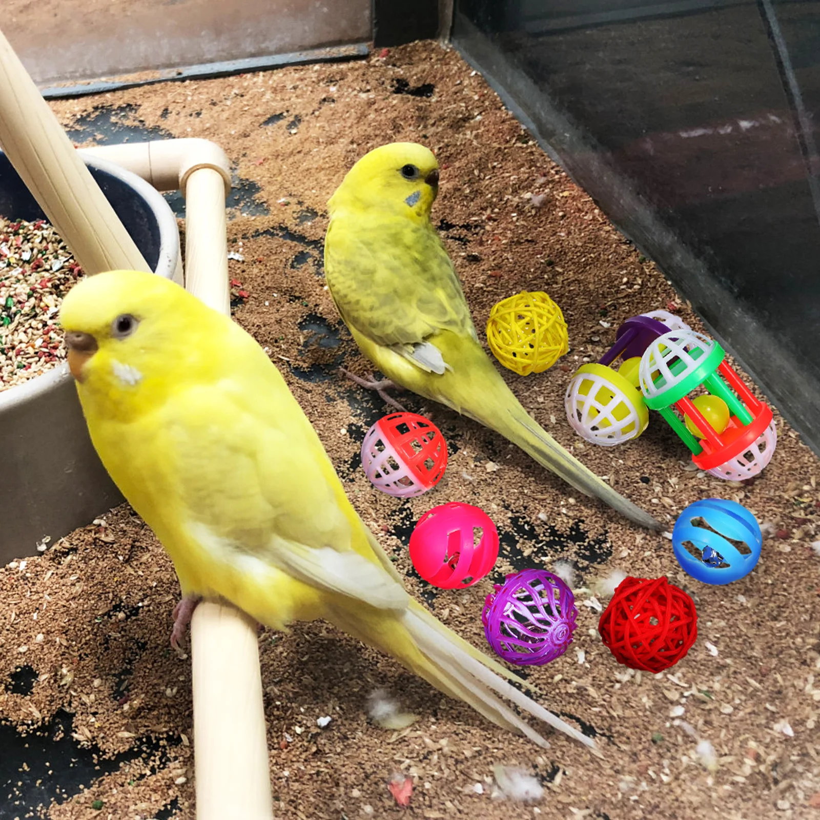 12Pcs Plastic Bird Balls Sound Bell Rolling Chew Foot Grip Playtime Stimulation for Parrot Parakeet Finch Cage Decor
12Pcs Plastic Bird Balls Sound Bell Rolling Chew Foot Grip Playtime Stimulation for Parrot Parakeet Finch Cage Decor