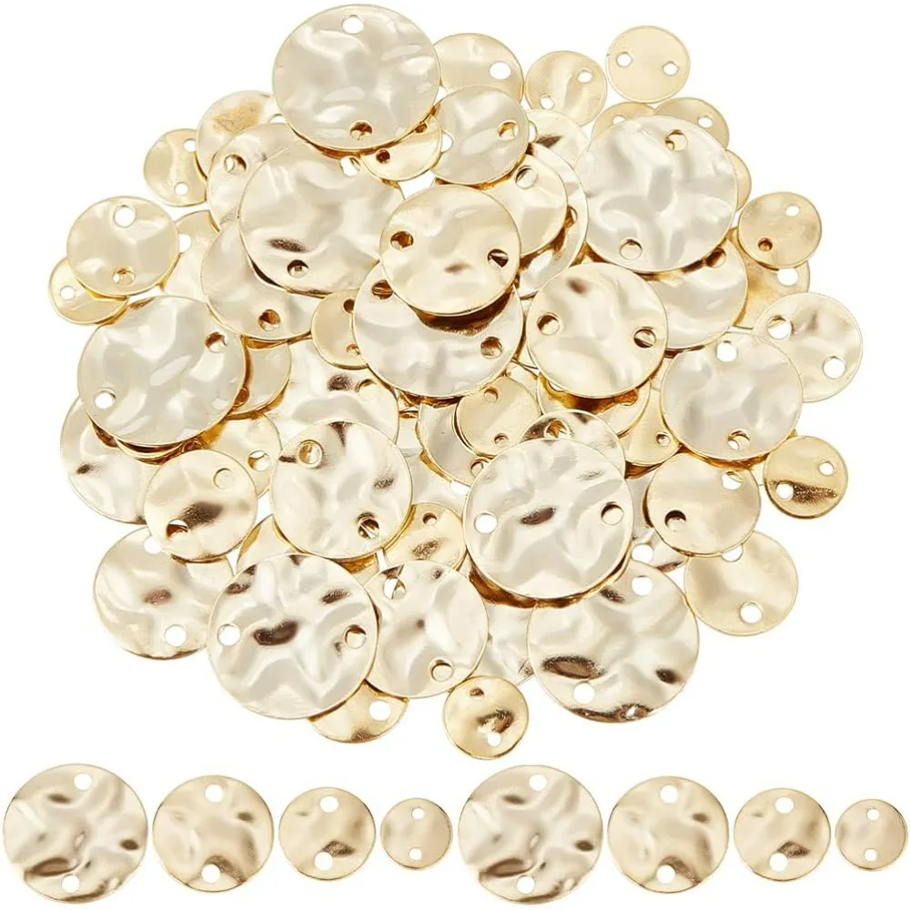 80Pcs 24K Gold Plated Flat Round Links Connector Twist Textured Round Links Brass Blank Tag Connector Charms 4 Sizes making kit
80Pcs 24K Gold Plated Flat Round Links Connector Twist Textured Round Links Brass Blank Tag Connector Charms 4 Sizes making kit