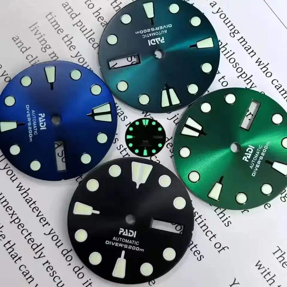 Accessories 28.5mm diameter hot selling new standard NH dial36 movement modified dial green night light literal men's watch
Accessories 28.5mm diameter hot selling new standard NH dial36 movement modified dial green night light literal men's watch