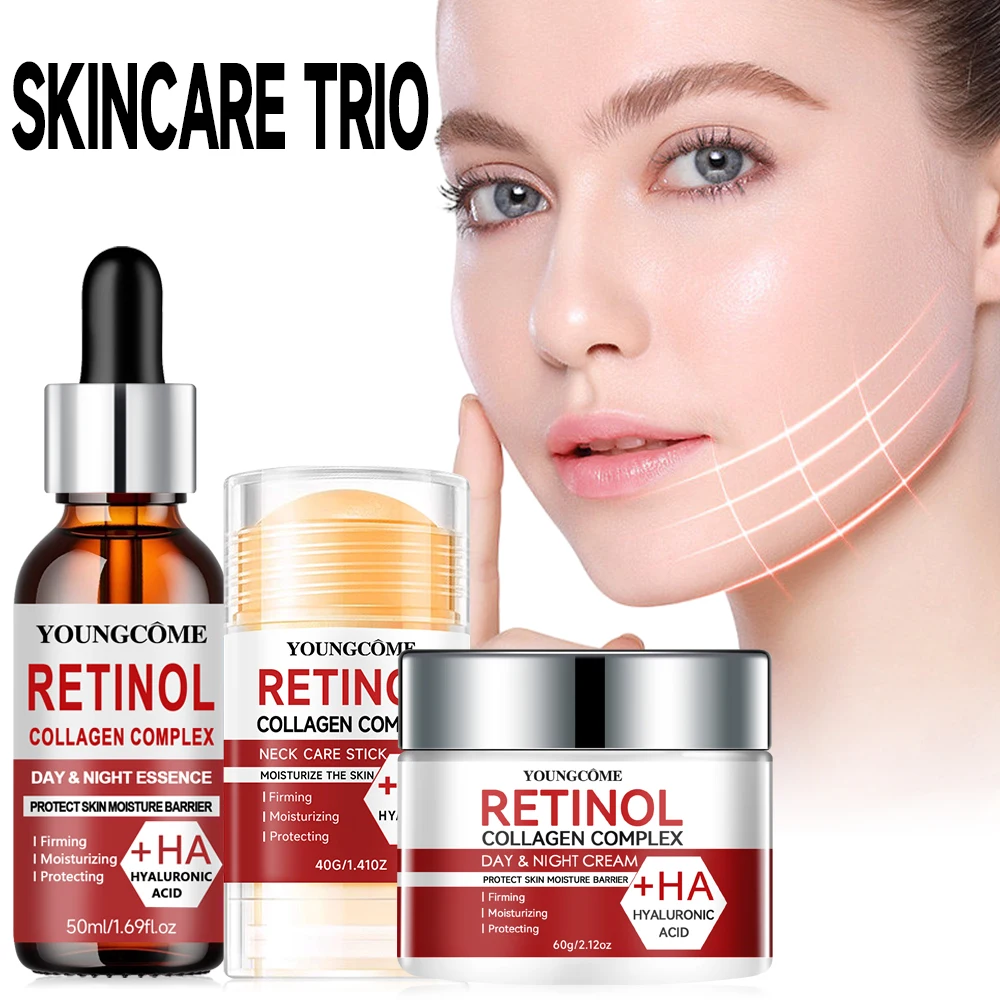 Retinol Moisturizing Repair Cream and Serum Set Skin Collagen Essence Skin Care Set Cosmetics Tightening Lifting moisturize new
Retinol Moisturizing Repair Cream and Serum Set Skin Collagen Essence Skin Care Set Cosmetics Tightening Lifting moisturize new