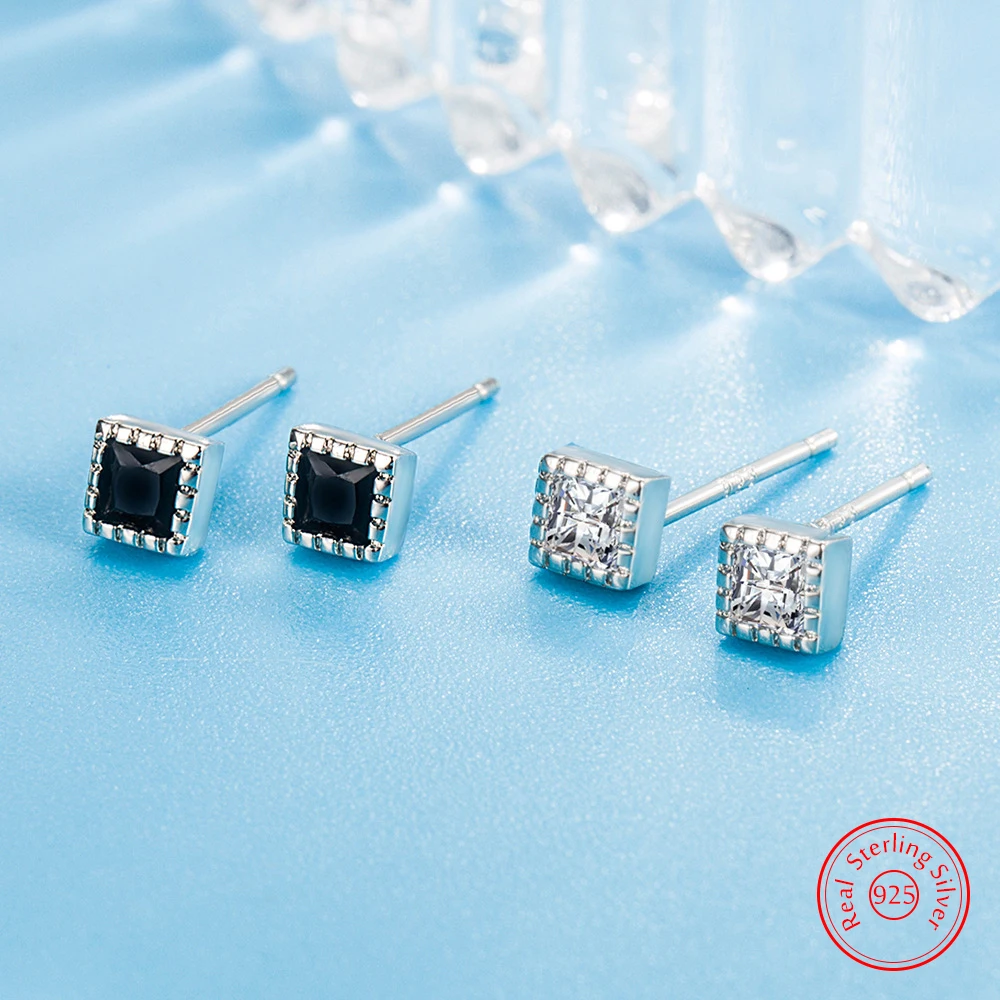 Real 925 Sterling Silver Jewelry Fashion High-qaulity Square Crystal Stud Earrings For Women New XY0241
Real 925 Sterling Silver Jewelry Fashion High-qaulity Square Crystal Stud Earrings For Women New XY0241